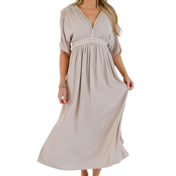 Hudson Gray Dresses & Skirts - Neutral Maxi Dress – Bump Friendly Size Medium NWT